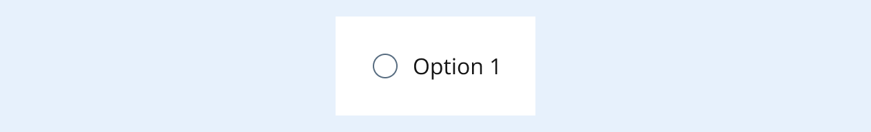 Image représentant les différents états interactifs dans un bouton radio
