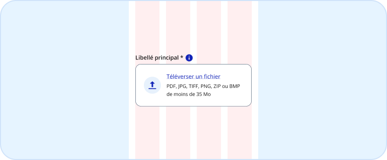 Image représentant une petite grille de téléversement de fichiers