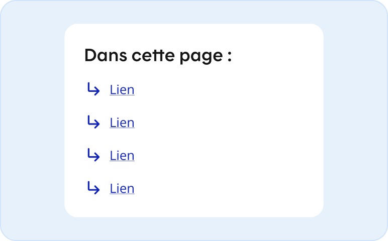 Image représentant les différents styles possibles d'ancre