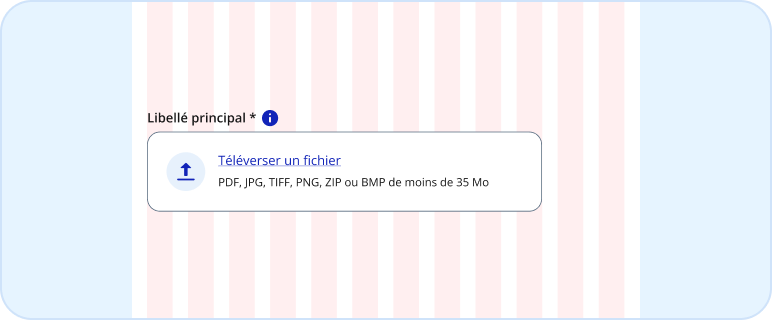 Image représentant une moyenne grille de téléversement de fichiers