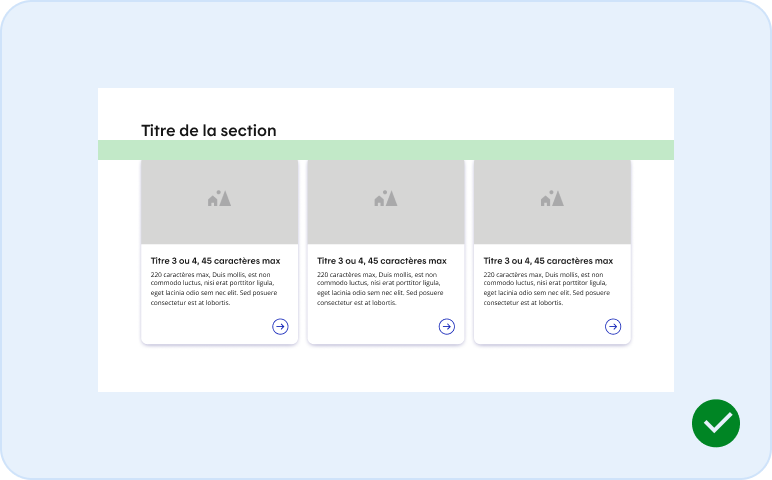 Image représentant la mise en page conforme d'un espacement
