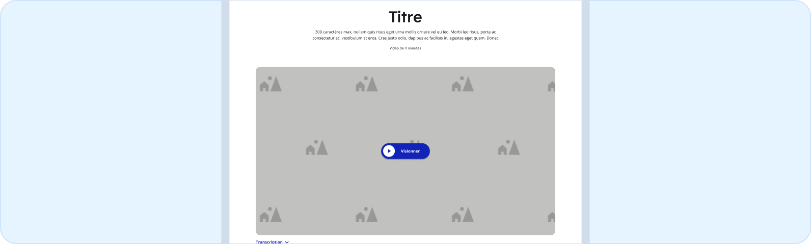 Image représentant l'emplacement d'un module vidéo en haut de page 