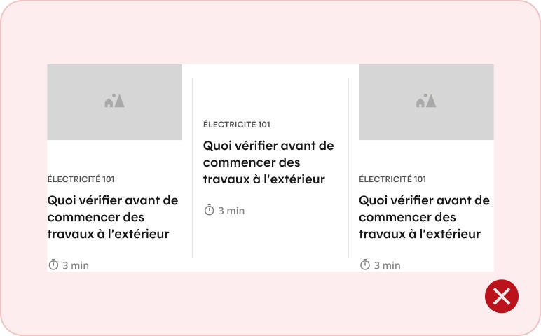 Image représentant la composition visuelle à ne pas faire dans une personnalisation de tuile
