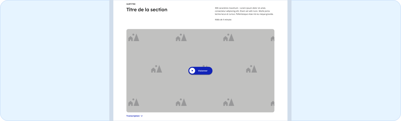 Image représentant l'emplacement d'un module vidéo intégré au contenu