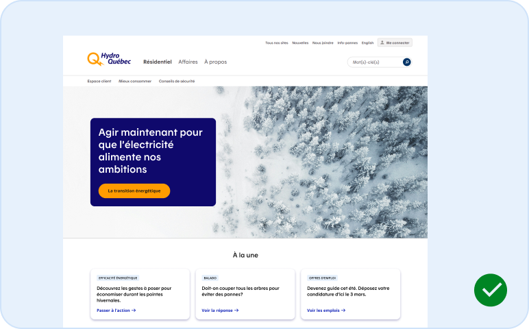 Image représentant l'utilisation conforme des couleurs visuelles claires