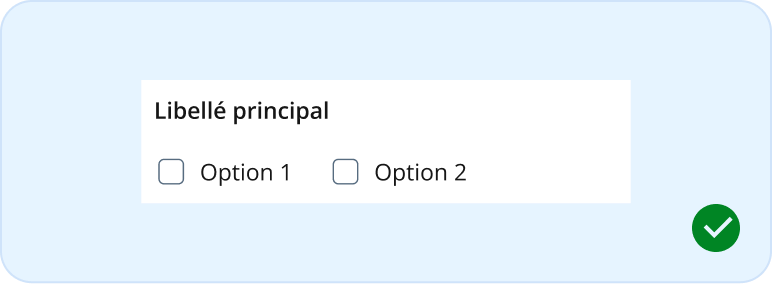 Image représentant l'utilisation conforme d'une liste à cocher horizontale