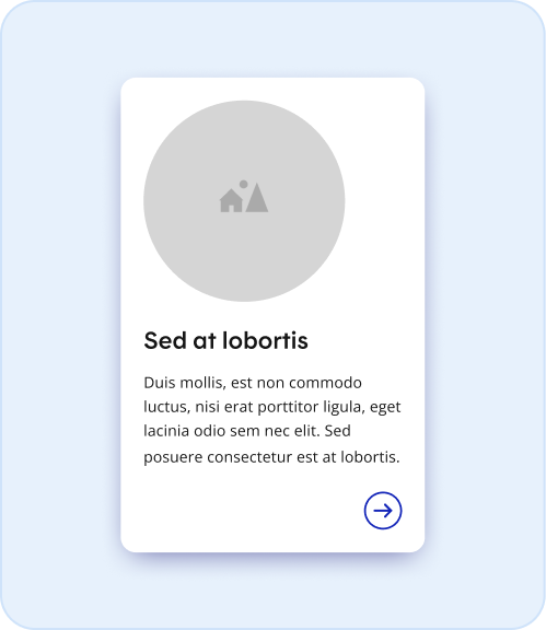 Image représentant les personnalisations des tuiles informationnelles en bloc avec image ronde