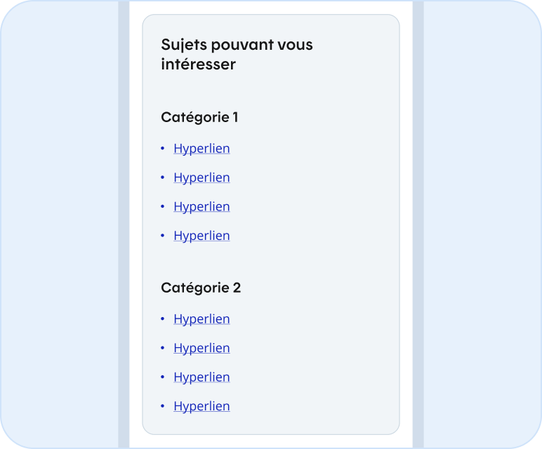 Image représentant les listes de liens dans des petites et moyennes grilles