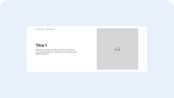 Tuile représentant un composant section héros du système de design de Hydro-Québec