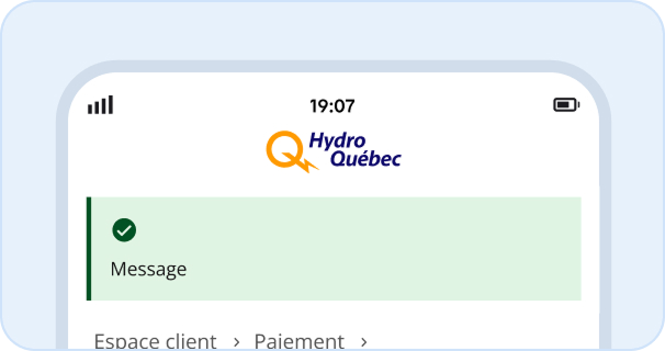 Image représentant un avis de succès