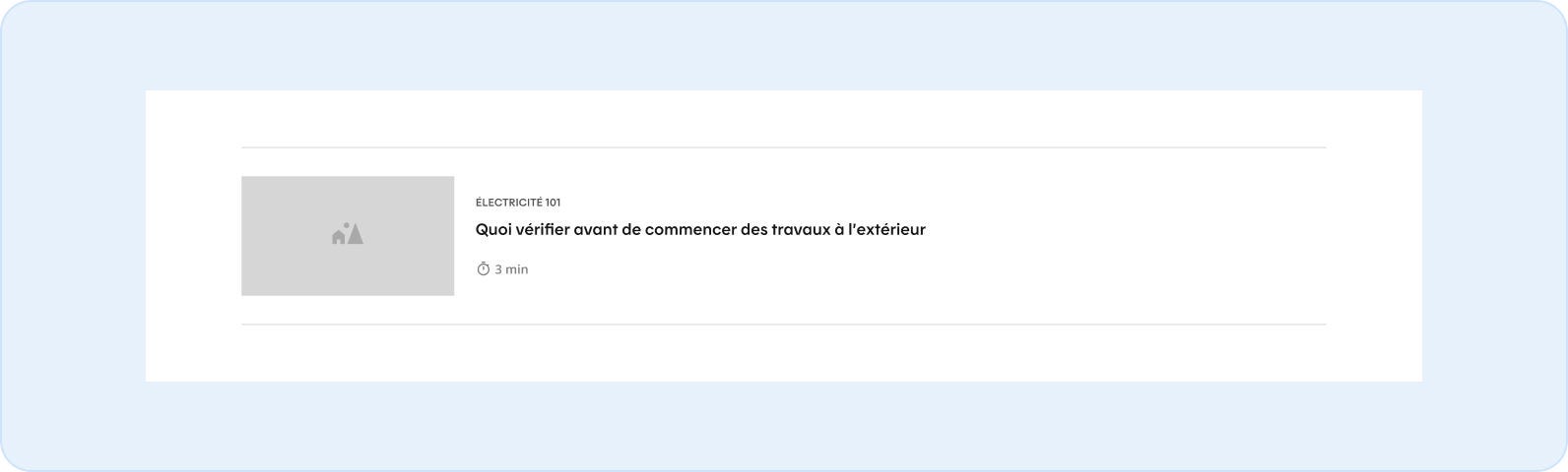 Image représentant une tuile article seule avec visuel