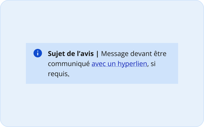 Image représentant un avis général dans sa forme par défaut