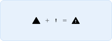 Image représentant 2 triangles et un point d'exclamation