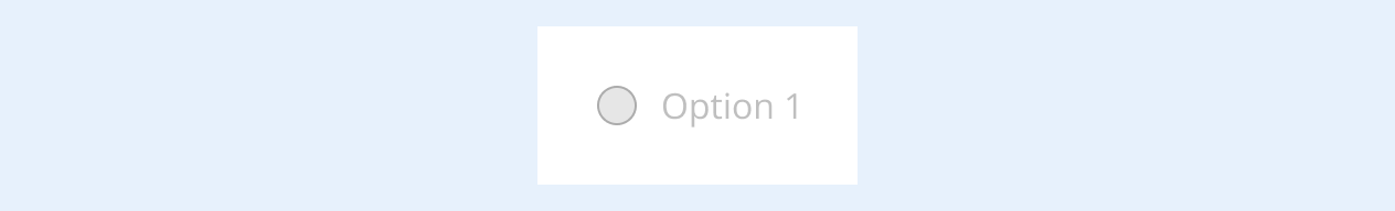 Image représentant les différents états interactifs dans un bouton radio