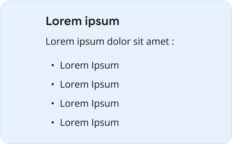 Image représentant les couleurs et styles d'une liste