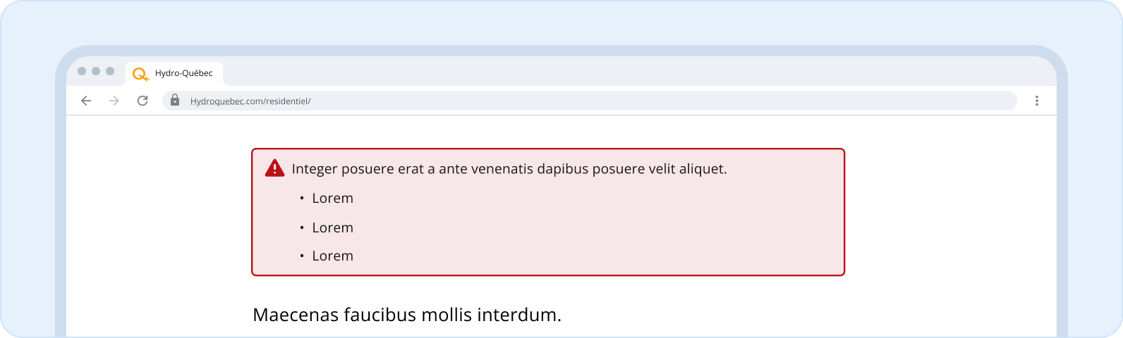 Image représentant le placement de la liste dans un corps de texte