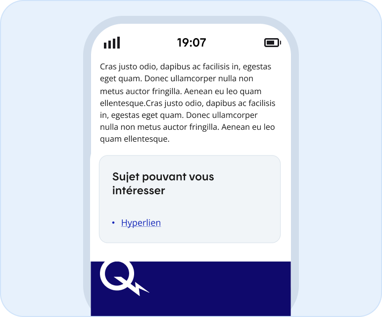 Image représentant les différentes versions de listes de liens possibles