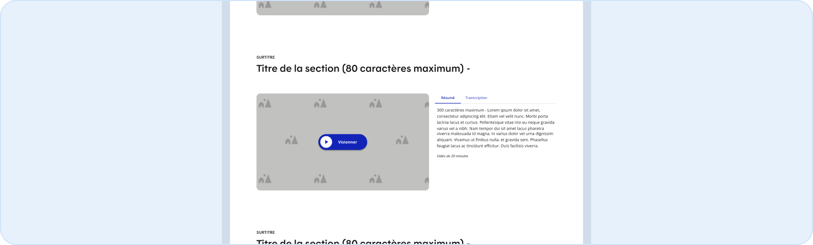 Image représentant un module avec une vidéo seule