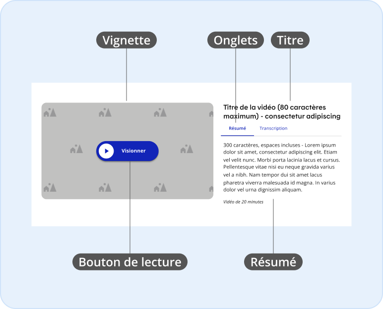 Image représentant l'anatomie d'un module vidéo