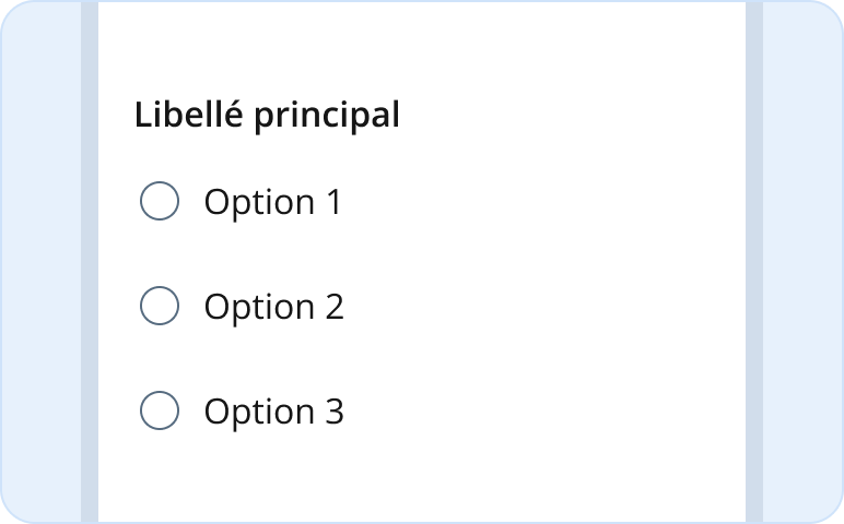 Image représentant l'utilisation d'une liste verticale dans un bouton radio