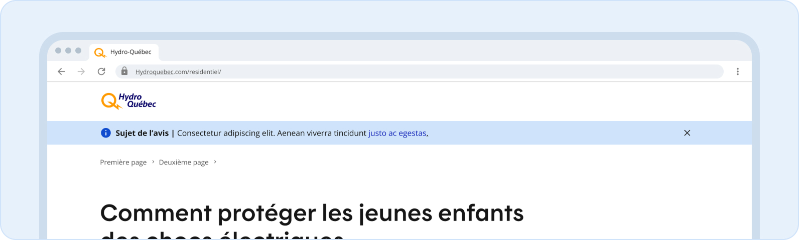 Image représentant le placement d'un avis général