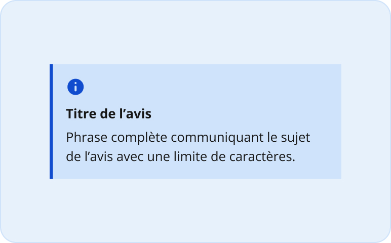 Image représentant un avis avec titre
