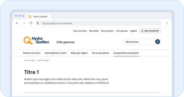 Image représentant une section héros épurée