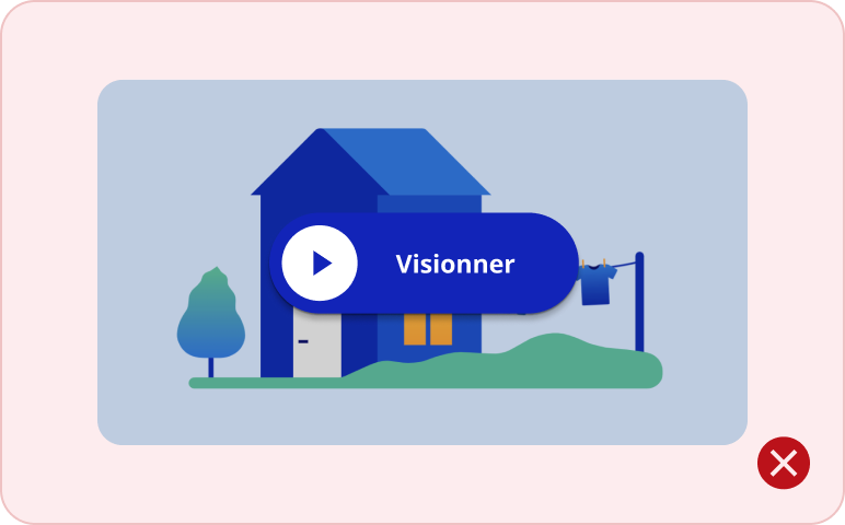 Image représentant l'utilisation inadéquate d'un bouton standard d'une vidéo
