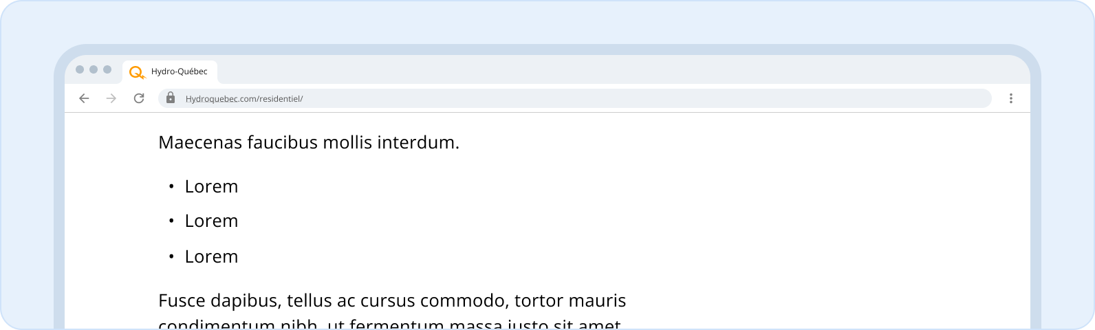 Image représentant le placement de la liste dans un corps de texte