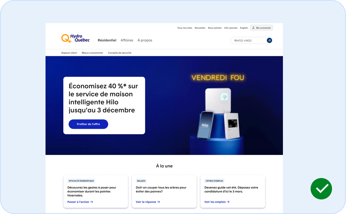 Image représentant l'utilisation conforme des couleurs visuelles foncés
