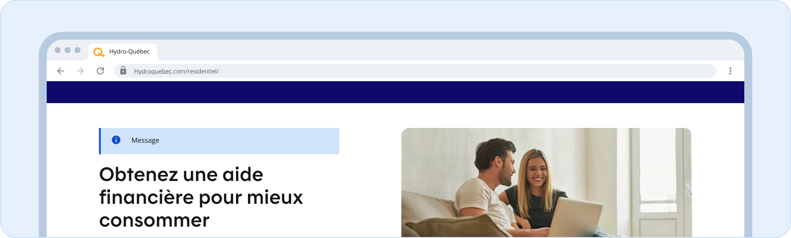 Image représentant un avis concernant une seule section d'une page