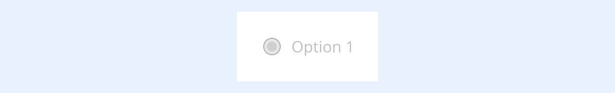 Image représentant les différents états interactifs dans un bouton radio