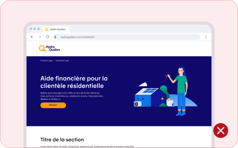 Image représentant l'utilisation non conforme d'un appel à l'action