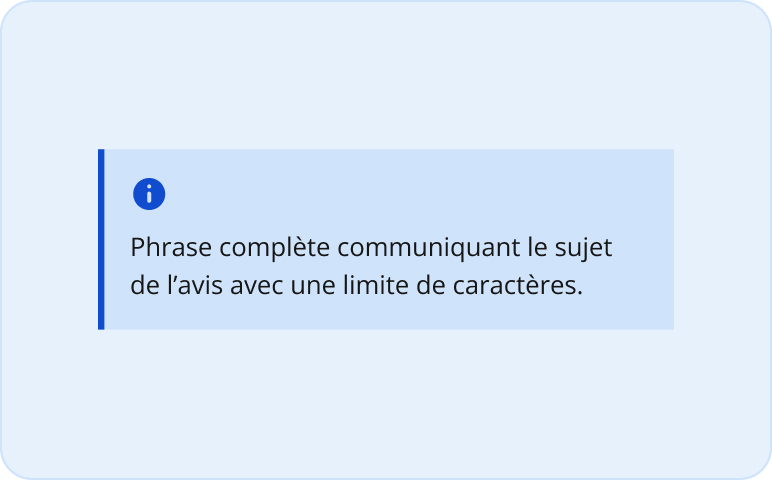 Image représentant un avis dans sa forme par défaut