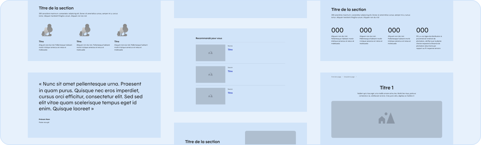 Image représentant des exemples variés de modules
