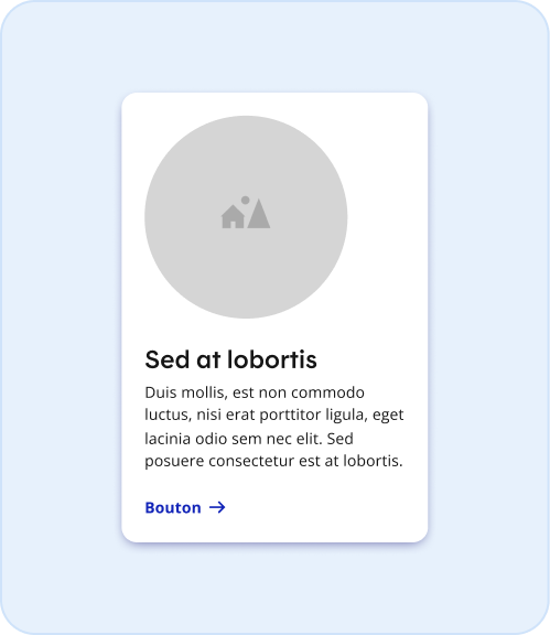 Image représentant les personnalisations des tuiles avec appel à action en bloc avec image ronde
